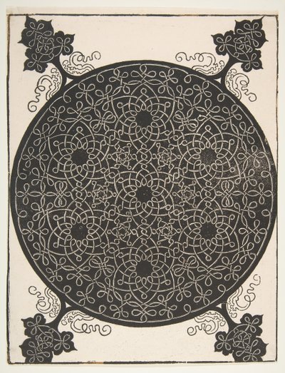 Le cinquième nœud. Rondel entrelacé avec sept étoiles à six branches - Albrecht Dürer