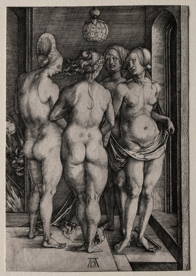 Les quatre sorcières, quatre femmes nues, 1497 - Albrecht Dürer