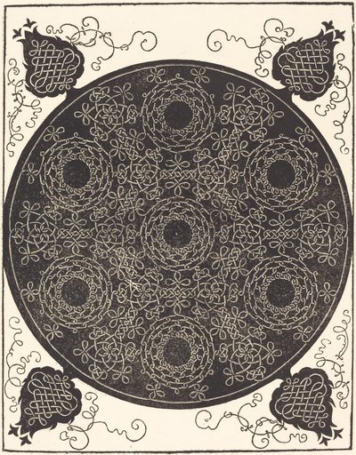 Le quatrième nœud combinant sept groupes circulaires de nœuds avec des centres noirs, probablement 1506-1507 - Albrecht Dürer