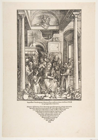La Glorification de la Vierge, de La Vie de la Vierge, édition latine, 1511 - Albrecht Dürer