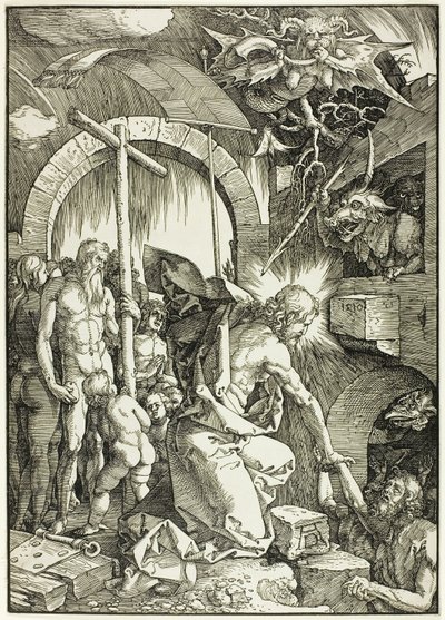 La Descente aux Enfers - Le Christ au Limbe, planche neuf de La Grande Passion - Albrecht Dürer
