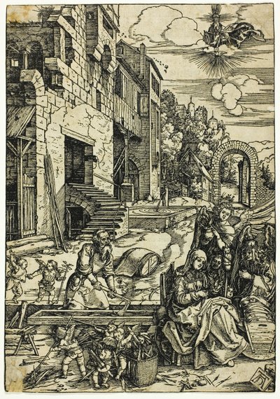 La Sainte Famille en Égypte, de La Vie de la Vierge - Albrecht Dürer