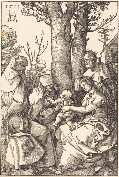 La Sainte Famille avec Joachim et Anne sous un arbre - Albrecht Dürer