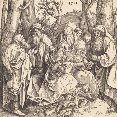 La Sainte Famille avec deux anges musiciens - Albrecht Dürer