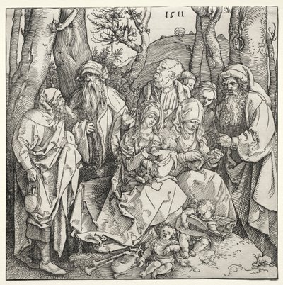 La Sainte Famille avec deux anges musiciens - Albrecht Dürer