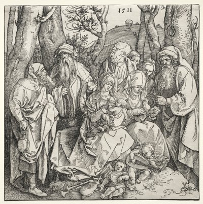 La Sainte Famille avec deux anges musiciens, 1511 - Albrecht Dürer