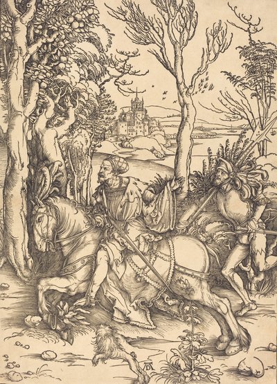 Le Chevalier à cheval et le Lansquenet, vers 1496-1497 - Albrecht Dürer