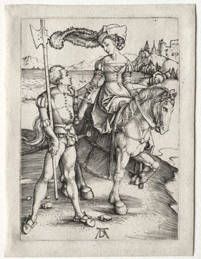 La dame à cheval et le lansquenet - Albrecht Dürer