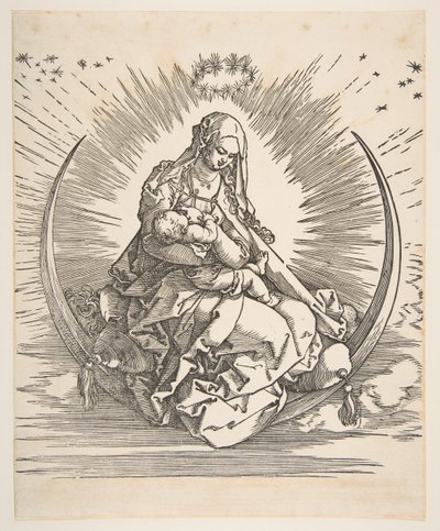 La Madone sur le croissant, frontispice de La Vie de la Vierge - Albrecht Dürer