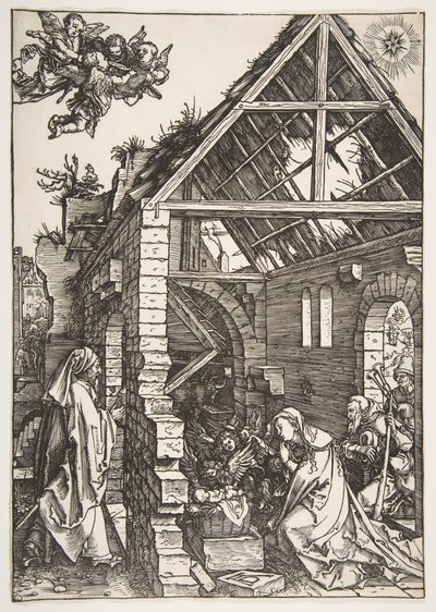 La Nativité, de La Vie de la Vierge - Albrecht Dürer