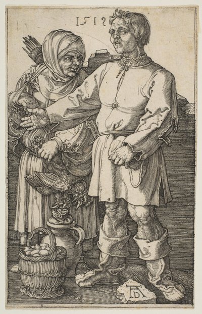 Le couple de paysans au marché - Albrecht Dürer