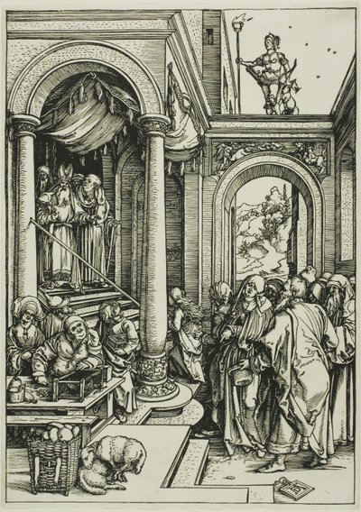 La présentation de la Vierge au temple, de La vie de la Vierge - Albrecht Dürer