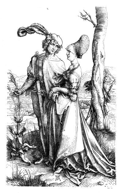 La Promenade, vers 1498, 1906 - Albrecht Dürer