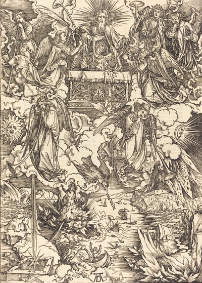 Les sept anges avec les trompettes, 1498 - Albrecht Dürer