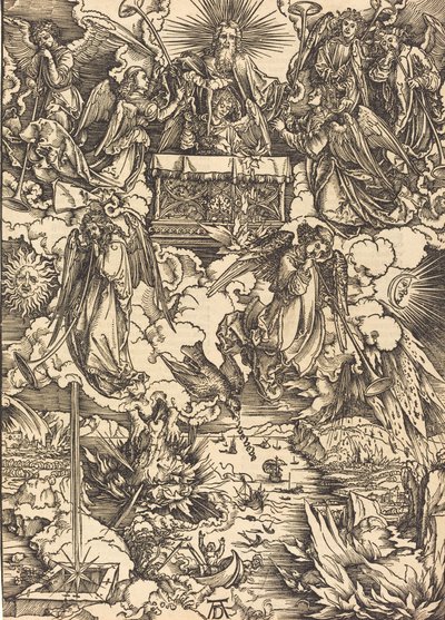 Les sept anges avec les trompettes, probablement vers 1496-1498 - Albrecht Dürer