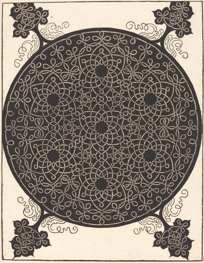 Le Sixième Nœud (combinant sept petits systèmes de nœuds avec des centres noirs) - Albrecht Dürer