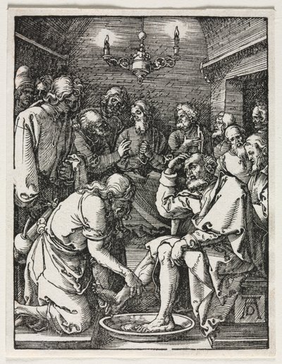La Petite Passion : Le Christ lavant les pieds de Saint Pierre - Albrecht Dürer
