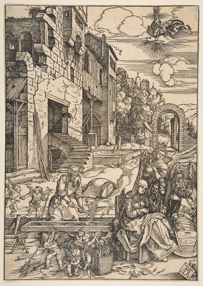 Le séjour de la Sainte Famille en Égypte, de La Vie de la Vierge, après 1511 - Albrecht Dürer