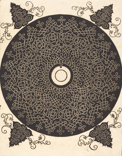 Le troisième nœud avec un cercle noir sur un médaillon blanc, probablement 1506-1507 - Albrecht Dürer