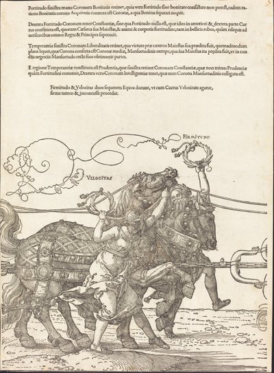 Le char triomphal de Maximilien I (Le Grand Char Triomphal) [plaque 5 de 8] - Albrecht Dürer