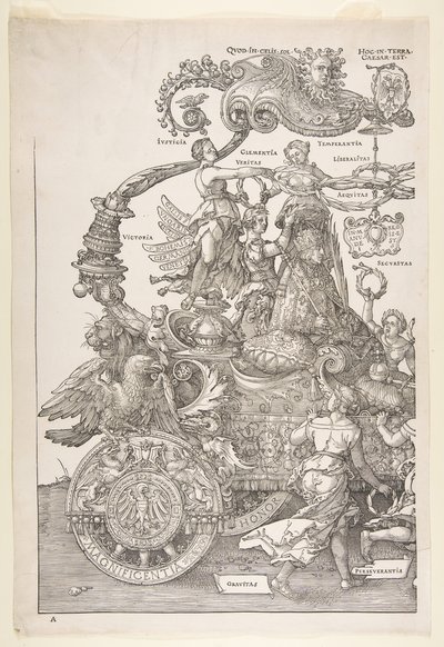 Le Char triomphal de Maximilien I Le Grand Tri..., probablement terminé vers 1518, publié 1522 - Albrecht Dürer