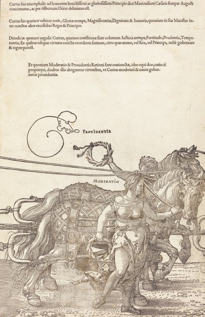 Le char triomphal de Maximilien I Le grand char triomphal [planche 3 de 8], 1523 éd. latine - Albrecht Dürer
