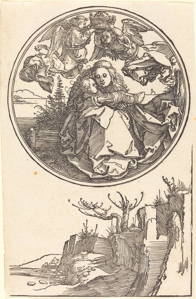 La Vierge couronnée par deux anges au-dessus d