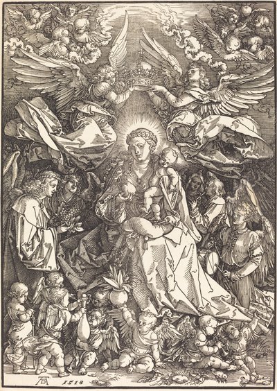 La Vierge entourée de nombreux anges - Albrecht Dürer