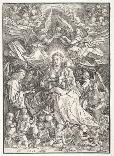 La Vierge entourée de nombreux anges - Albrecht Dürer