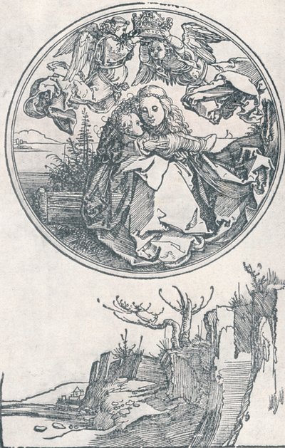 La Vierge couronnée par deux anges, vers 1515 1906 - Albrecht Dürer