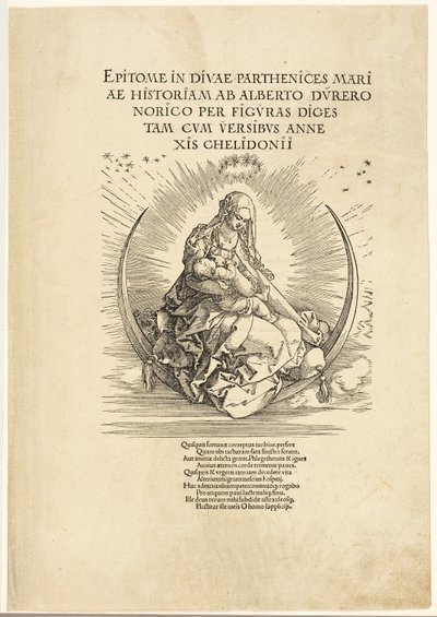 La Vierge sur le croissant, de La Vie de la Vierge - Albrecht Dürer