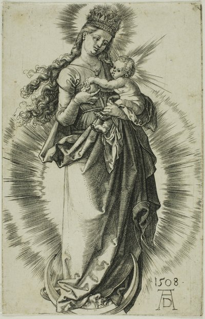 La Vierge sur le croissant avec une couronne d
