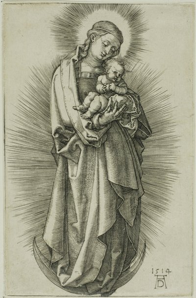 La Vierge sur le croissant avec un diadème - Albrecht Dürer