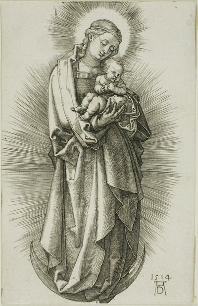 La Vierge sur le croissant avec un diadème - Albrecht Dürer