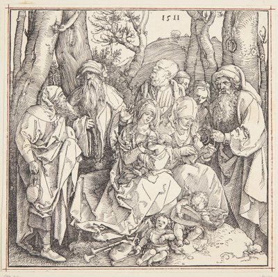 La sainte parenté avec des anges - Albrecht Dürer