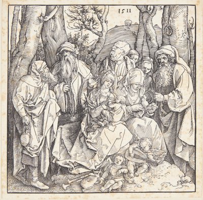 La sainte parenté avec des anges - Albrecht Dürer