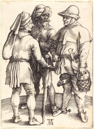 Trois paysans en conversation - Albrecht Dürer