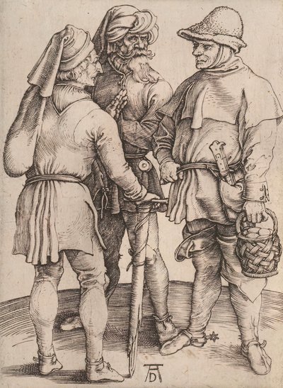 Trois paysans en conversation - Albrecht Dürer