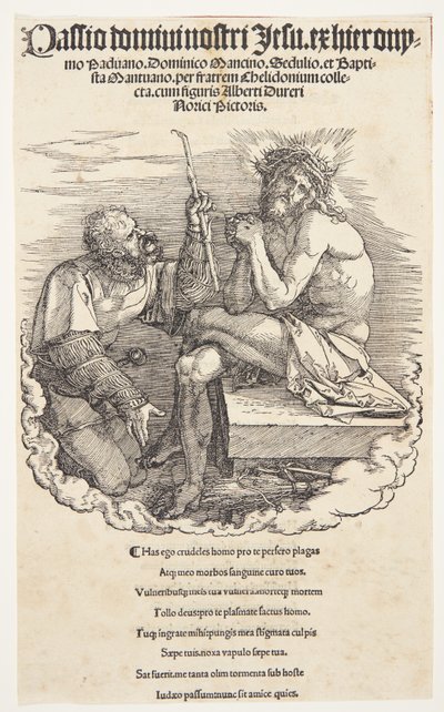 Page de titre : La Dérision du Christ - Albrecht Dürer