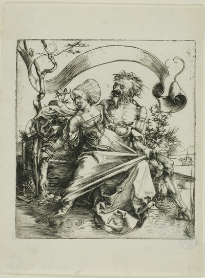Jeune femme attaquée par la mort (Le Ravisseur) - Albrecht Dürer