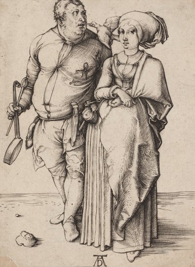 Un cuisinier et sa femme, vers 1496 (gravure) - Albrecht Dürer