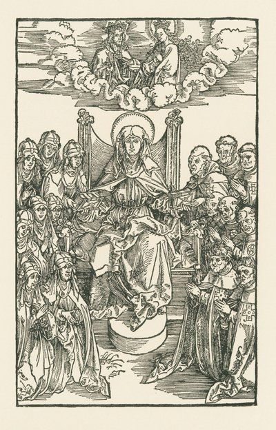 Birgitta entourée de moniales et de moines - Albrecht Dürer or Duerer