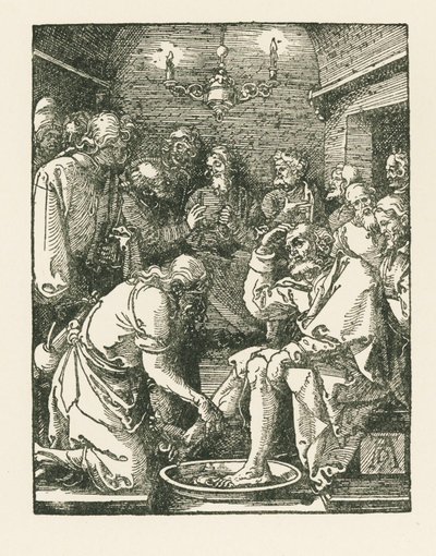 Christ lavant les pieds de Pierre, vers 1508-08 (gravure sur bois) - Albrecht Dürer or Duerer