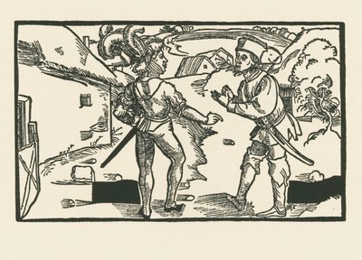 Clinia et Syrus, vers 1492-93 (gravure sur bois) - Albrecht Dürer or Duerer