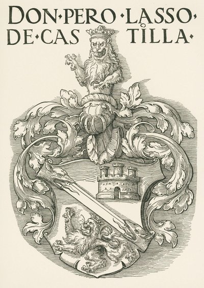 Armoiries de Don Pedro Lasso de Castilla, vers 1530 (gravure sur bois) - Albrecht Dürer or Duerer