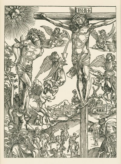 Crucifixion (Le Grand Calvaire), vers 1496-00 (gravure sur bois) - Albrecht Dürer or Duerer