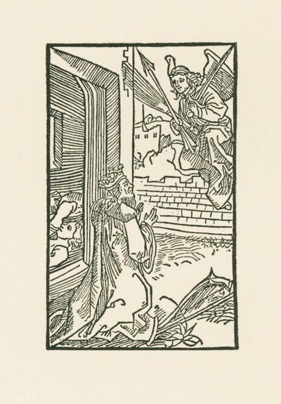 David en prière. Illustration du Diurnale s m chorum ecclesie Basilien. Imprimé par Johann Bergmann, Bâle - Albrecht Dürer or Duerer