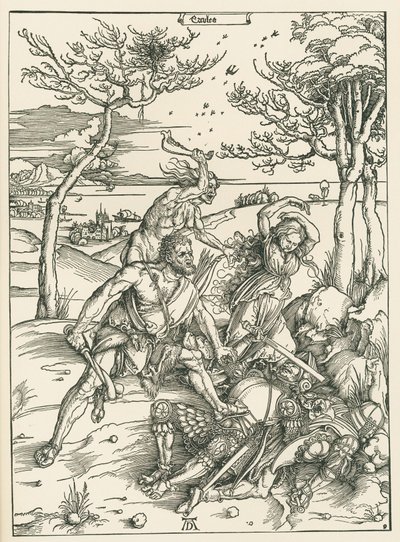 Ercules, vers 1496 (gravure sur bois) - Albrecht Dürer or Duerer