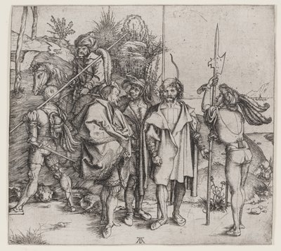 Cinq soldats et un Turc à cheval - Albrecht Dürer