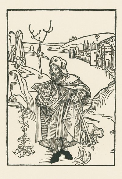 Jean Charlier de Gerson en tant que pèlerin - Albrecht Dürer or Duerer
